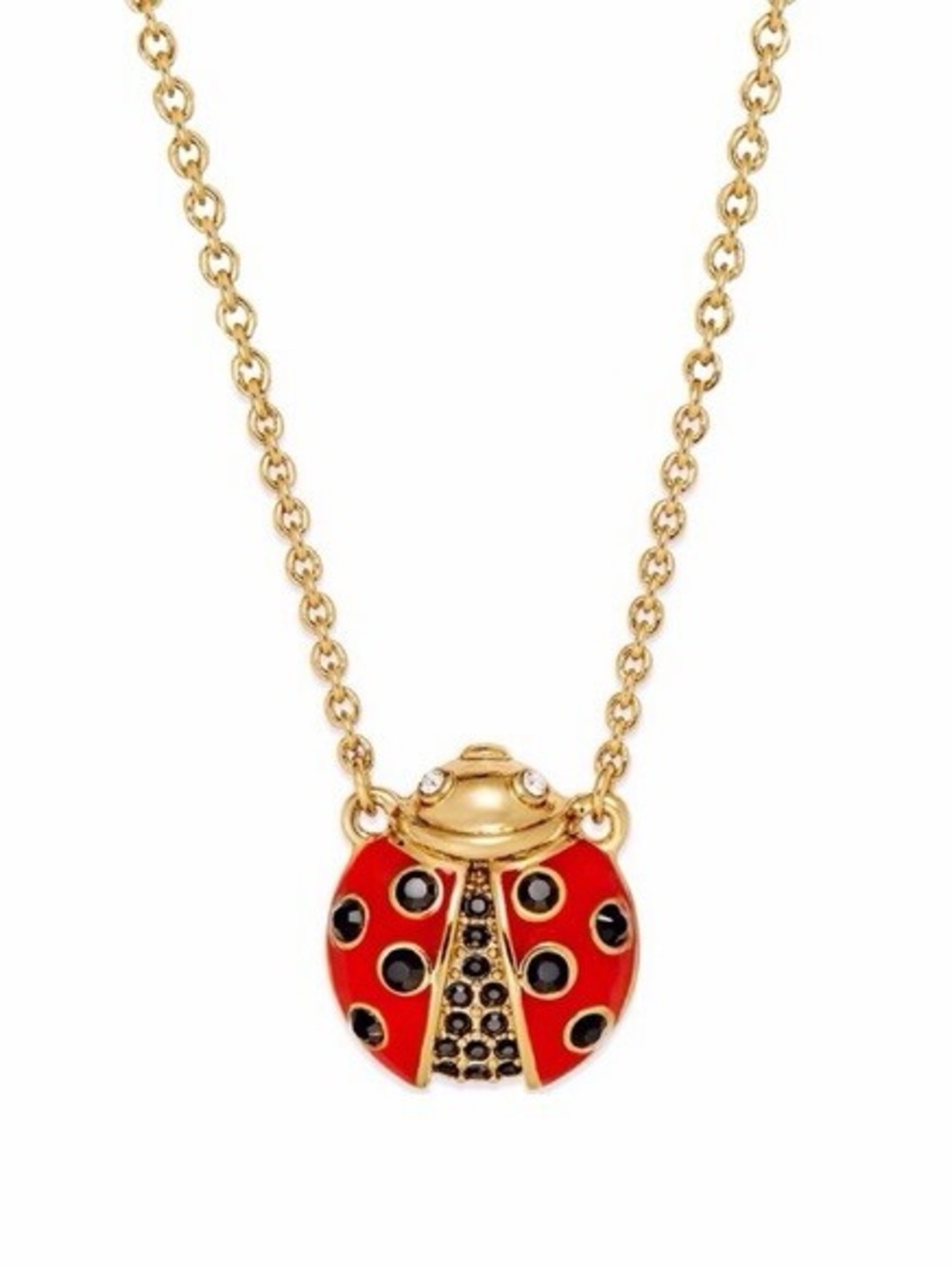 Kate Spade New York Ladybug Pendant Necklace Gold Friendly Insects Adjustable